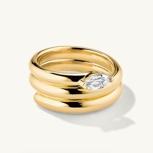 Mejuri Boa Gemstone Coil Ring Size 7